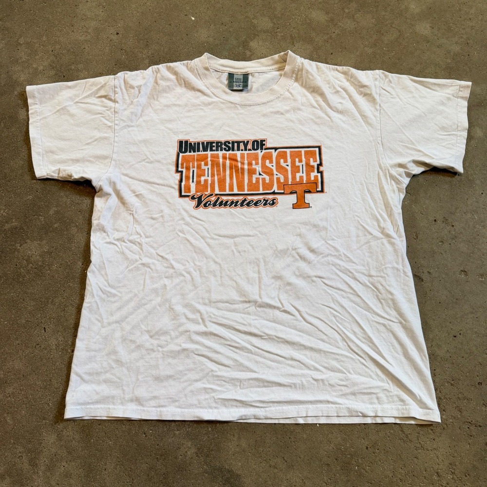 VTG J. America University of Tennessee Volunteers T-Shirt Mens XL White NCAA Tee